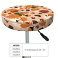 thumbnail image 4 of Hirioo Autumn Fox Pumpkin Lazy for Round Bar Stool Seat Covers Washable Stool Cushion Slipcover Elastic Bar Chair Covers for 12-14 Inch Chair-13 inch, 4 of 7