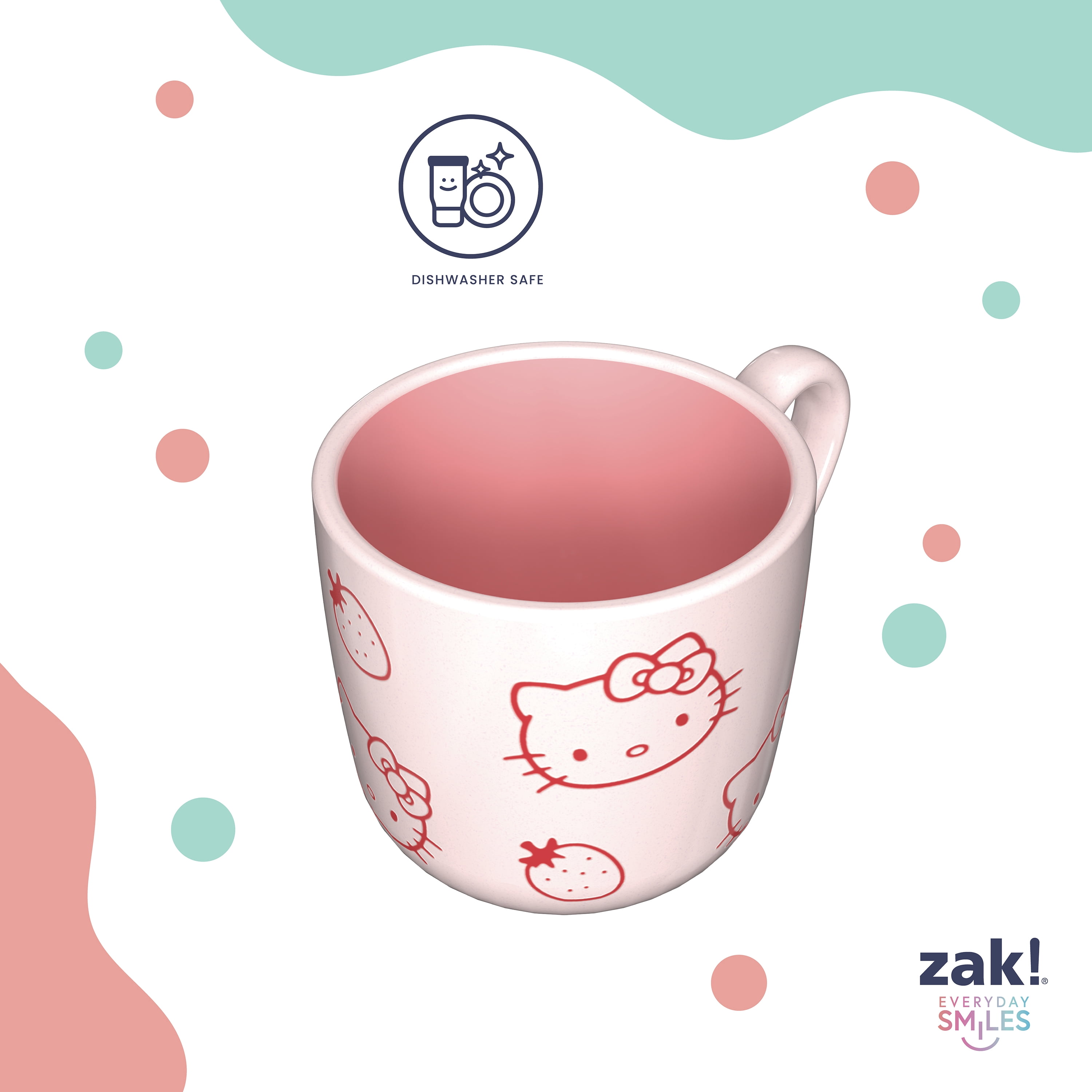 Zak Designs 15oz Ceramic Charming Mug - Hello Kitty