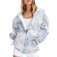 thumbnail image 1 of ICHUANYI Clearance Women's Winter New Fashion Long Sleeve Printed Hooded Zipper Sweater Coat ICHUANYI "ICHUANYI", 1 of 6
