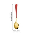 thumbnail image 3 of SNGMN Stainless Steel Long Handled Soup Spoon - Cute Round Design for Dessert, Home Dining & Outdoor Picnics, Easy to Clean and Rust-Resistant, 3 of 5