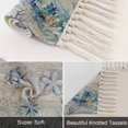 thumbnail image 6 of Ocean Turtle Hallway Runner Rug 2'x6', Coral Vintage Blue Shell Coastal Conch Washable Entryway Rug with Tassels, Woven Cotton Laundry Room Rugs Long Carpet for Bathroom Sink Foyer Bedroom, 6 of 9
