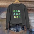 thumbnail image 1 of Jsaierl Chandails en Molleton pour Femmes Jour de la Saint-Patrick Imprimé Trèfle Chanceux Pulls Décontractés Manches Longues Col Rond Hauts Tendance Chandail en Molleton de Vacances, 1 of 3