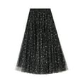 thumbnail image 7 of Fiomva Women Sequin Glitter Layered Tulle Maxi Skirt A-Line Dres, 7 of 7