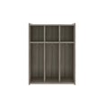 thumbnail image 2 of Tot Mate 37.5" 3-Section Contemporary Composite Wood Wall Locker in Gray, 2 of 5