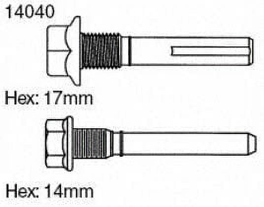 Carlson Quality Brake Parts 14040 Disc Brake Guide Pin Set