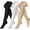 Black/White/Beige, variant on 3 Pairs Thigh-High Compression Socks for Men & Women Floral & Striped Designs Nylon & Polyester Blend - Ideal for Running, Hiking & Cycling - Improves Circulation & Supports Sports Activities