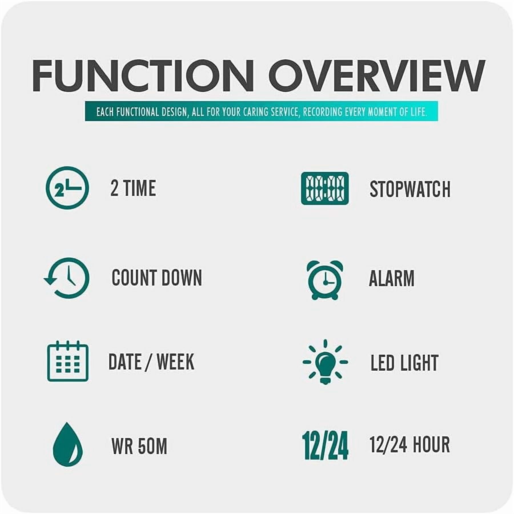 Watches Women Sport Digital Multi-Function Watch for Men Transparent Colorful Strap LED Waterproof Wristwatch with PU Band