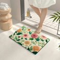 thumbnail image 4 of FCXZI Flower Pattern Green Leaves Diatom Mud Mat Non-Slip Home Rug 24x16in, 4 of 5