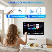 32-Inch Portable TV with Touch Screen ,8GB RAM + 128GB Storage, 1080P Full HD Portable Monitor with Built-in 8-Hour Battery, Android 15 OS, Rolling TV on Wheels, Remote Control