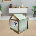 thumbnail image 3 of Aqua Pet House, Retro Circles Inner Dots 60s 70s Inspired Horizontal Art, Outdoor & Indoor Portable Dog Kennel with Pillow and Cover, 5 Sizes, Pale Blue Seafoam, by Ambesonne, 3 of 5