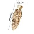 thumbnail image 3 of Natural Hand Woven Carrot Chew Toy for Rabbits, Water Hyacinth Small Pet Teeth Grinding Toys for Guinea Pigs Chinchillas, Easter Basket Stuffer, 3 of 6