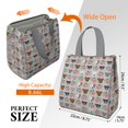 thumbnail image 3 of Cute Pitbull Terriers Dog and Flower Insulated Lunch Bag for Women & Adults,Large Portable Soft Cooler Lunch Bag,Thermal Food Storage Tote with Pearl Cotton,8.66L,8.75x5.75x9.5 Inch, 3 of 6