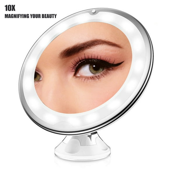 10x Magnifying Makeup Mirror Led Lighted Cosmetic Mirrors 10X Magnifying Makeup Mirror With Lights Portable LED Lighted Cosmetic Mirrors For Home Tabletop Bathroom