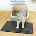 thumbnail image 5 of [US IN STOCK] Cat Litter Mat, Kitty Litter Trapping Mat Box 21 X 14 Inch, Honeycomb Double Layer Design Mats, Urine Waterproof, Scatter Control, Easy Clean, Cat Food Mats Less Waste, 5 of 8
