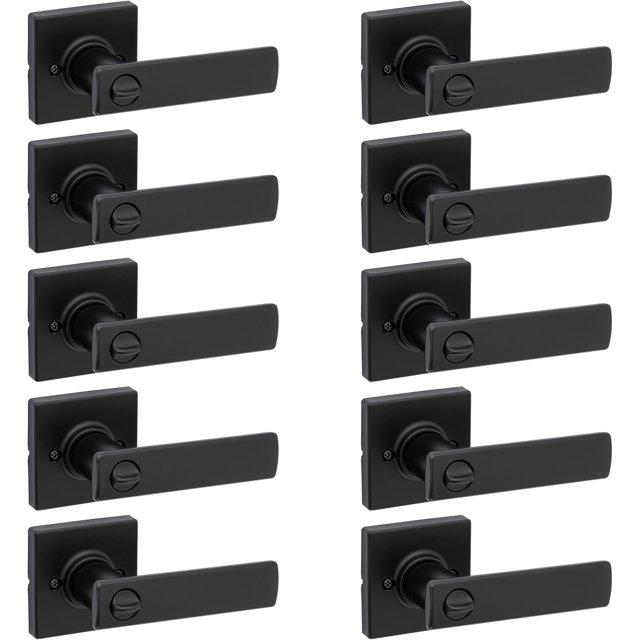 Breton Matte Passage Door Handle Modern Dcor Door Hardware Reversible Hall/Closet Door Handle Microban Embedded Finish