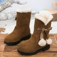 thumbnail image 5 of Girls Winter Boots Toddler Girl Boots Warm Sparkle Sequin Outdoor Non- Snow Boot for Little kids Brown 3.5 Y-4 Y, 5 of 7