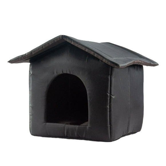 Billuyoard Casa para gatos Agradable para la piel e hipoalergénica A prueba de rasguños y resistente a desgarros para la comodidad del gato Suministros para perros negro Largo: 45*43*40cm