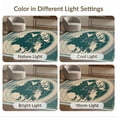thumbnail image 7 of ODIKA 6'x9' Washable Area Rug Non-Slip, Chair-Friendly, Turtle Main Map Nautical Compass Wave Border Coral Reef Ocean Flowing Dynamic for Dining Room, Under Table, Office Décor, 7 of 7