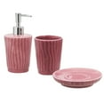 thumbnail image 2 of Fuchsia Dolomite Bathroom Accessories Set - Soap Dispenser, Soap Dish & Tumbler - N/A, 2 of 5