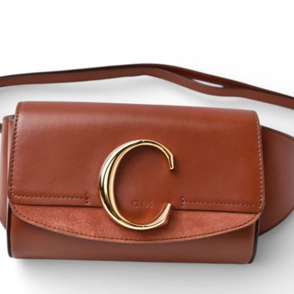 Pre-Owned Chlo Chloe C brown leather shoulder bag/waist bag