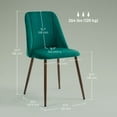 thumbnail image 3 of HOMCOM Dining Chairs Set of 4, Accent Chair with Velvet-touch Upholstery, 3 of 10