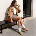 thumbnail image 2 of Ecetana Womens Suede Clogs Comfort Slip-On Mules with Adjustable Buckle Strap Indoor Outdoor Sandals, 2 of 7