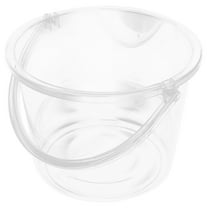 Tineasur Portable Transparent Water Bucket with Handle Reusable Strong and Lightweight