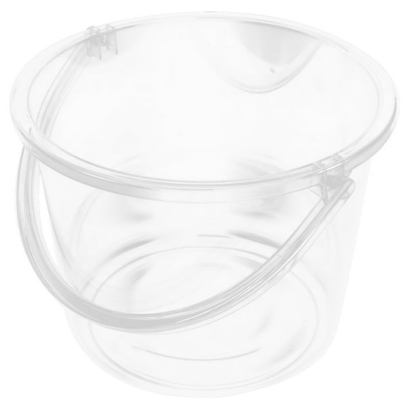 Tineasur Portable Transparent Water Bucket with Handle Reusable Strong and Lightweight