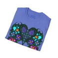 thumbnail image 4 of Hand drawn art with a Cross, Heart & Flowers on a Unisex Softstyle T Shirt, 4 of 4