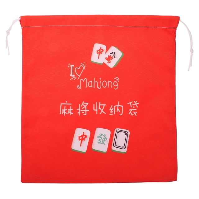 SHISUYAN Sac de Rangement Portable Sac de Rangement pour Mah-Jong Sac à Bijoux à Cordon Sac-Cadeau à Cordon Support pour Mah-Jong
