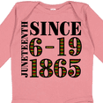 thumbnail image 4 of Inktastic Juneteenth Since 6-19-1865 Boys or Girls Long Sleeve Baby Bodysuit, 4 of 5