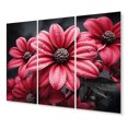 thumbnail image 2 of Designart "Pink Crimson euphony III" Floral Metal Wall Art Set, 2 of 5
