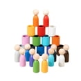 thumbnail image 1 of Juego de clasificador de madera, tazas, juguete Montessori, juguetes sensoriales, clasificación de colores y de muñecas de madera en, 1 of 9