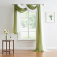 thumbnail image 5 of WARM HOME DESIGNS 30 Feet Long Sage Sheer Window Scarf. AM Sage 360, 5 of 5