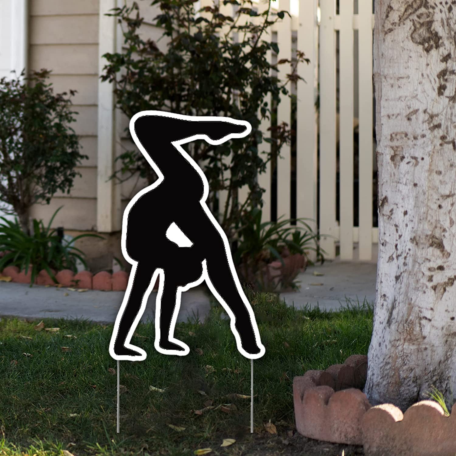VictoryStore Gymnastics Black Silhouette Yard Signs, Set of 10