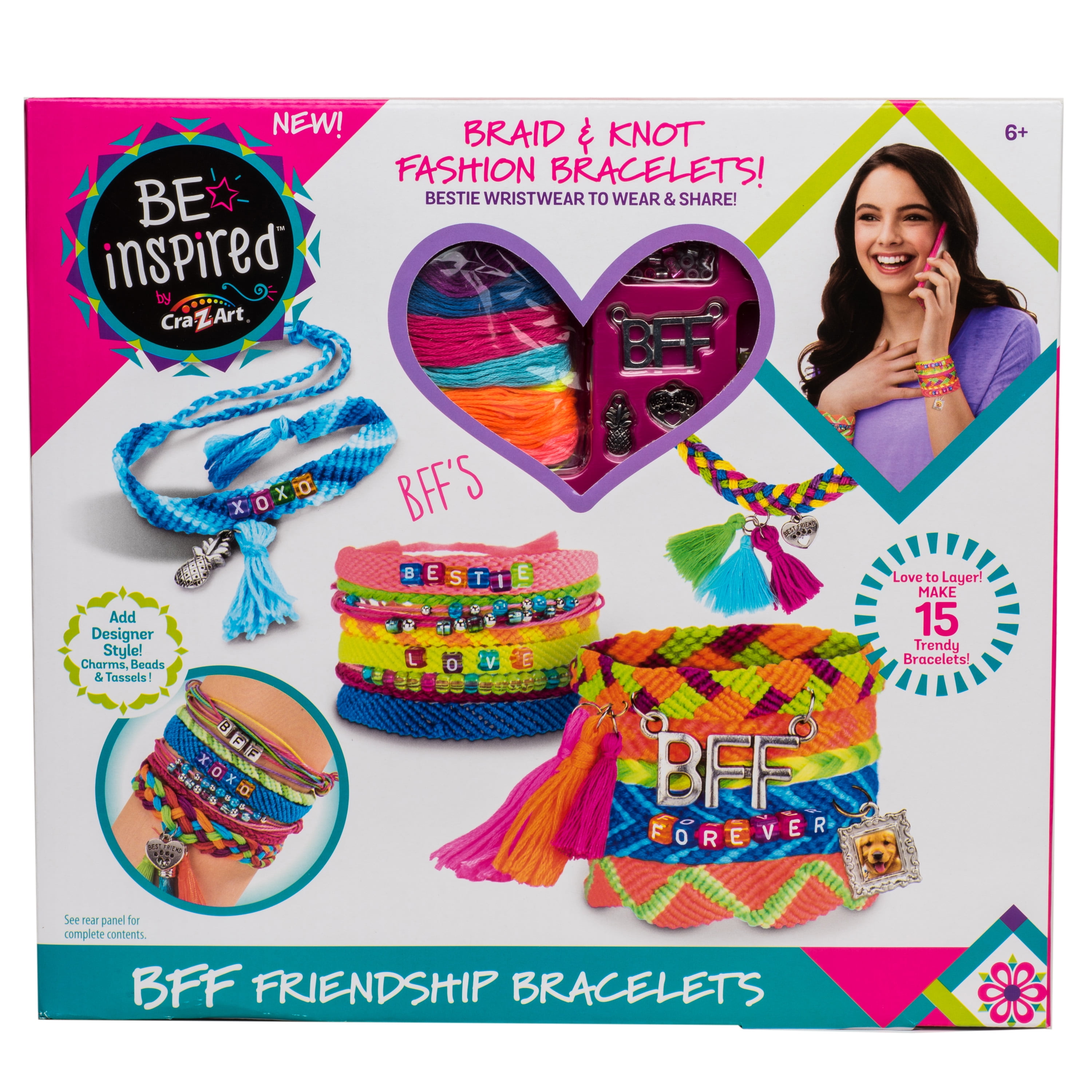 Cra Z Art Be Inspired Bff Fashion Friendship Bracelet Making Kit Walmart Com