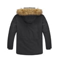thumbnail image 2 of Soularge Men's Big and Tall Warm Jacket Winter Coat Waterproof Hoodie Puffy Parka Gray 7X, 2 of 12