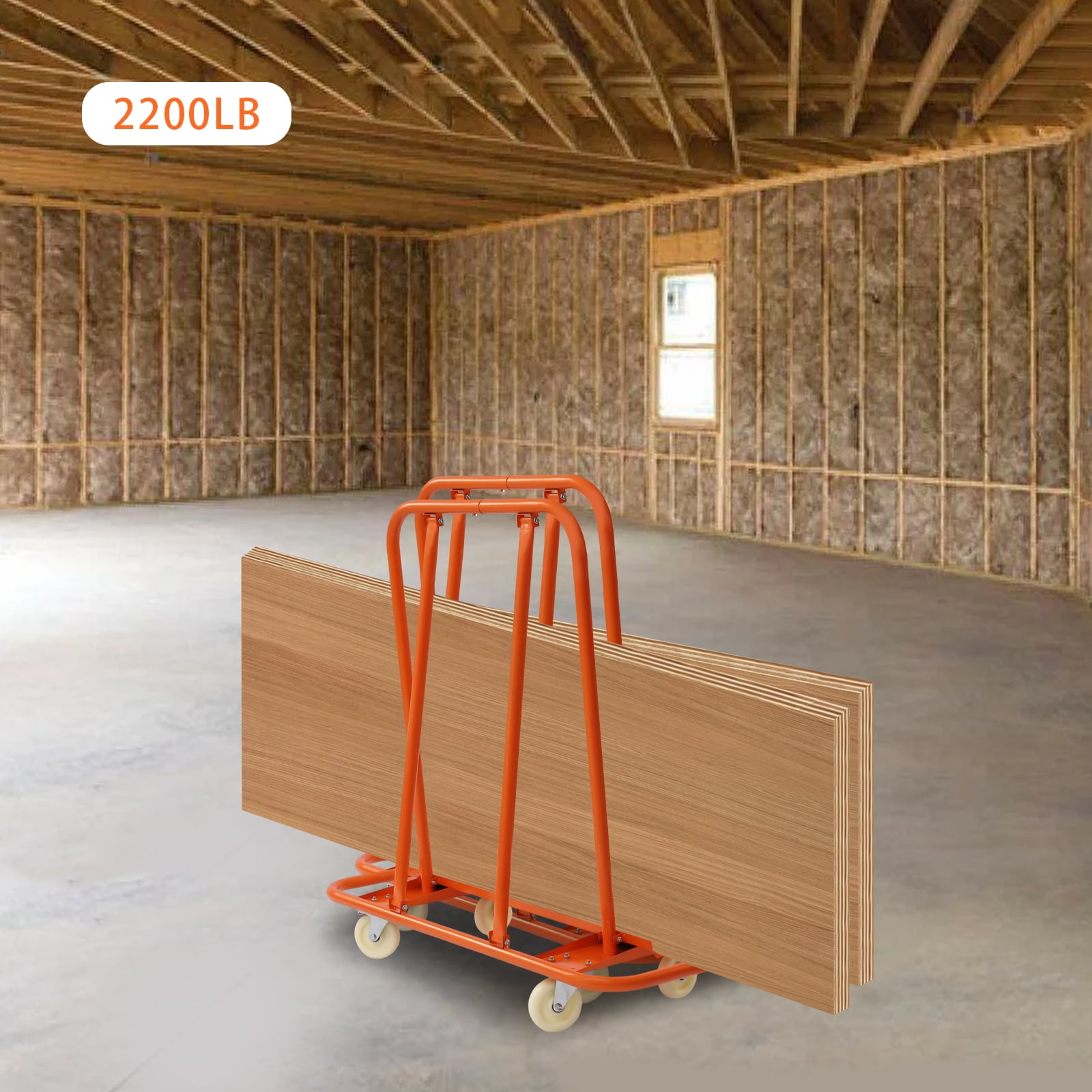 Miumaeov Drywall Panel Cart Heavy Duty Drywall Cart Dolly Work Q235