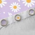 thumbnail image 4 of Homewish Groovy Flower Floral Curtains Pack of 2 (42x84 Each), Dreamy Purple Cartoon Curtains Blackout, Princess Style Bedroom Curtains, Curtains and Drapes Bedroom Decor, 4 of 6
