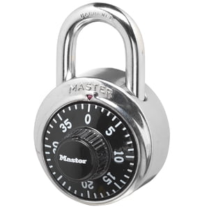 Master Lock 3-Digit Combination Padlock, Black