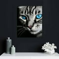 thumbnail image 4 of Nawypu  -  Black and White Wall Art Painting Blue Eye Cat Pictures Prints on Canvas Animal Pet Poster Wall Decor for Home Decoration Framed Ready to Hang, 4 of 4