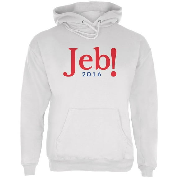 Election 2016 Jeb Bush Jeb! 2016 White Adult Hoodie - Large