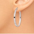 thumbnail image 3 of 14k White Gold 3mm Xl Extra Large Hoop Earrings Round, 3 of 8