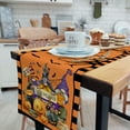 thumbnail image 2 of Halloween Gnomes Pumpkin Table Runner, Autumn Fall Holiday Dining Room Kitchen Table Party Decoration 13 x 72 Inch, 2 of 4