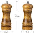 thumbnail image 6 of Pepper Mill and Salt Grinder Set, Oak Wooden Salt and Pepper Mills Shakers, Ceramic Rotor with Strong Adjustable Coarseness Set of 2, 6 of 6