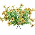 thumbnail image 4 of All Weather UV Resistant Artificial Flowers Indoor with Green Leaves, Faux Floral Bouquet, Living Room Decor for Garden Porch Wedding Vase Arrangement, 4 of 7