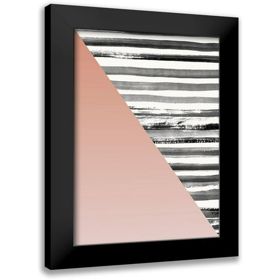 Design Fabrikken 11x14 Black Modern Framed Museum Art Print Titled - Triangle 1