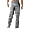 thumbnail image 3 of Zimjoy Men's Pajama Pants Comfy Elastic Waist Plaid Pajama Pant Casual Drawstring Warm Flannel Pajama Pants Soft Loose Sleep Pant Christmas Sleep Bottoms with Pockets, Gray L, 3 of 4