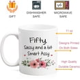 thumbnail image 4 of 50 Birthday Gifts for Women - Fifty Sassy And A Bit Smart Assy Mug - 11 oz Coffee Mug 50th Birthday Mug 50th Gift Ideas to Wife, Grandma, Boss, Girlfriend, Teacher, Mom, Daughter, Sister, Friend, 4 of 6
