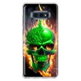 thumbnail image 1 of MUNDAZE Samsung Galaxy S10e Green Flaming Skull Burning Fire Double Layer Phone Case Cover, 1 of 5